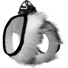 Zemira Üç Kilitli Peluş Kedi Köpek Göğüs Tasması 32-40 cm Medium Kırçıl
