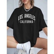 Mercoledi La Calıfornıa Baskılı Oversize Tişört