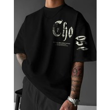 Mercoledi Choose Baskılı Oversize Bisiklet Yaka T-Shirt