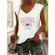 Mercoledi California Baskılı Kadın T-Shırt