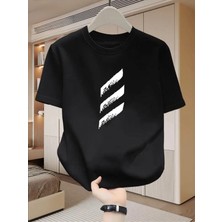 Mercoledi Grafik Baskılı Oversize Bisiklet Yaka T-Shirt