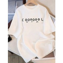Mercoledi Cool Baskılı Oversize Unısex Kadın/erkek Bisiklet Yaka T-Shirt