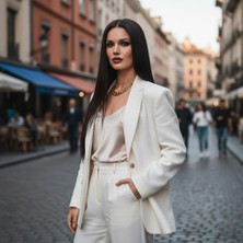 Zemira Düz Front Lace Gerçek Tül Peruk / Doğal / 60/65CM