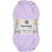 Kartopu Yumurcak Kadife Ip Örgü Ipi (5 Adet) No 702 Açık Lila