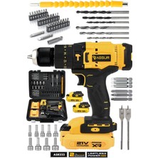 Özgürce Güçlü 21V Çift Akülü Darbeli Şarjlı Matkap Vidalama Seti