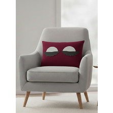 Nisahometeks Leke Tutmaz Silinebilir Kirpikli Kırlent Yastık Kılıfı 50*32 cm