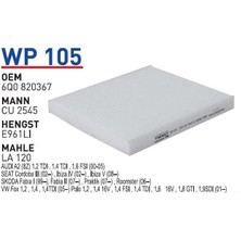 Wunder Filter Seat Cordoba, Ibıza, Skoda Fabia Uyumlu Polen Filtresi Wp 105