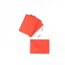 Hepta Collection Kırmızı Standart Zarf, 13X18 cm 10 Adet 13 x 18