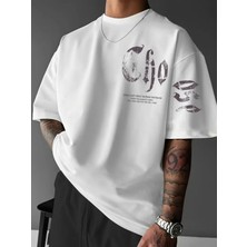 Mercoledi Choose Baskılı Oversize Bisiklet Yaka T-Shirt