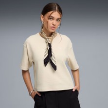 Markali Puma Ess Elevated Tee Kadın Bej Tişört 69181387