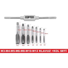 Özgürce Metrik Diş Açma Klavuzları Seti, Kol M3-M12, Profesyonel Kullanım Için