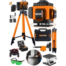 Özgürce Alman 128 Vf Tripodlu Otomatik Hizalama Lazer Metre 360° Yatay Dikey Çapraz