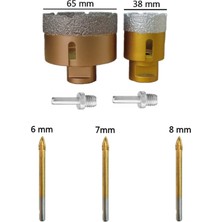 Özgürce Seramik ve Mermer Delme Matkap Ucu Seti, 5'li, 38MM ve 65MM Çap
