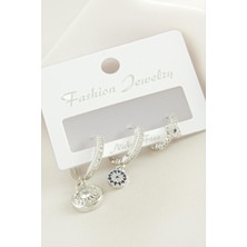 Esranın Dünyası 3 Adet Göz Zirkon Taşlı Küpe RSBİJ34-ESRDNS