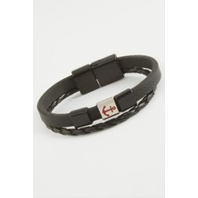 Fta Ticaret Çapa Kaliteli Mıknatıslı Suni Deri Bileklik RSBİJ34-ESRDNS