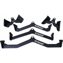 NK SPOR Profesyonel 5'li Sırt Çekiş Bar Aparatı Seti - Özel Kauçuk Kaplama Ergonomik Lat Bar Set