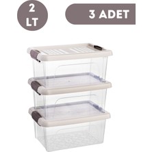 Loremp 2 Litre Saklama Kutusu 3 Adet