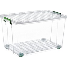 Loremp 40 Lt. Tekerli Şeffaf Saklama Kabı, Pratik ve Şık Depolama Çözümü