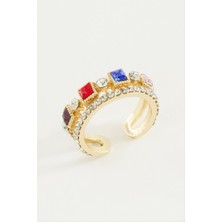 Esranın Dünyası Kare Taşlı Yüzük RSBİJ34-ESRDNS