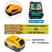 Özgürce Yedek Batarya 18V-21V-36V Şarjlı Matkaplar Için 10'lu 18650 Pil Seti
