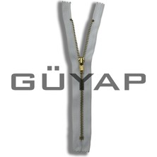 Güyap Yapı Tekstil Demir Diş Fermuar  [ 17 cm Beyaz -  Gold  Diş - Tip/4.5 Numara - 10 Adet ]