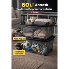 Loremp 2 Adet 60 Litre Saklama Düzenleme Kutusu