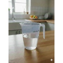 abnturk 2 Litre Şeffaf Ölçü Sürahisi (2000)ML Pratik Tutacaklı ve Ölçekli Sürahi