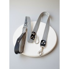 Balkonda Köpek Gezdirme Kayışı Tasması 2,5 cm Genişlik Kolon Kordon ve Deri