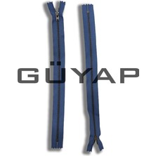 Güyap Yapı Tekstil Premium Demir Diş Fermuar  [ 30 cm Blue Gray - Black Nikel  Diş - Tip/4.5 Numara - 10 Adet ]