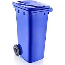 Loremp Tekerlekli Mavi Çöp Konteyneri Çöp Kovası 120 Lt ( Sağlam Dayanıklı)
