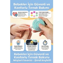 Lovyco 6 Başlıklı Yenidoğan Bebek Tırnak Törpüsü Pilli Çocuk Tırnak Parlatıcı Tırnak Makası Manikür Seti