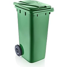 Loremp 120 Lt Yeşil Çöp Konteynırı En Iyi Kalite Kalın Plastik Rahat Sürebilme