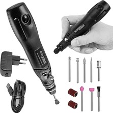 Özgürce 3 Kademeli Mini Taşlama ve Gravür Seti, 10 Parça Taşıma Çantası