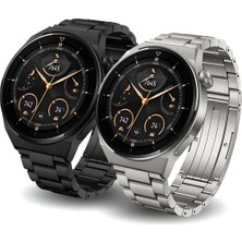 Normadia Şık Yuvarlak Çelik Kasa Akıllı Saat Nfc Özellikli Bay Bayan Kullanım