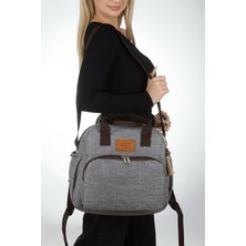 Lui Baby Anne Bebek Bakım Sırt ve Omuz Çantası Püskül Detaylı