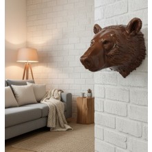 Novis Liora Ayı Başı Duvar Dekoru Modern Asılabilir Heykel 25X19 cm