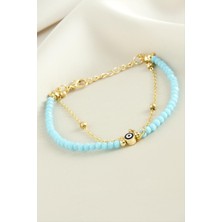 Fta Ticaret Nazar Zincir Kristal Bileklik RSBİJ34-ESRDNS