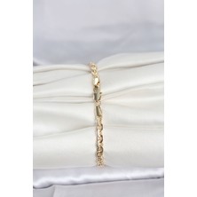 cm 14K Gold Renk Zincir Model Kadın Bileklik