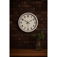 Çetiner Group White Classic Modern 52 cm Metal Duvar Saati
