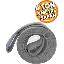 Özgürce Güçlü Polyester Spanzet 4 Ton 3 Metre Gri Yük Kaldırma Halatı
