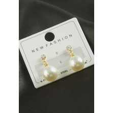 Esranın Dünyası Yuvarlak Inci Taşlı Küpe RSBİJ34-ESRDNS