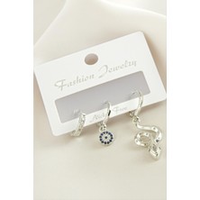 Esranın Dünyası 3 Adet Yılan Zirkon Taşlı Küpe RSBİJ34-ESRDNS