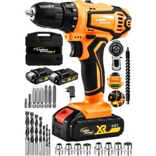 Özgürce Darbeli 2x Akülü 27 Parça Titanyum Motor Vidalama Seti