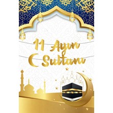 Pairla "11 Ayın Sultanı" Ramazan Süslemeleri, 3 M Sarı Peri Led, Ramazan Temalı LED Işıklı Süsleme Seti Süsleri Seti Hoşgeldin