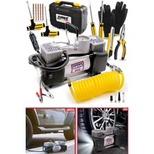 Özgürce Profesyonel Çift Pistonlu Metal Hava Kompresörü 12V 150 Psı Set