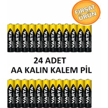 Anı Ofis Kırtasiye Aa Kalın Kalem Pil 24'lü | Süper Güçlü | Uzun Ömürlü Çinko Karbon | Ekonomik Paket