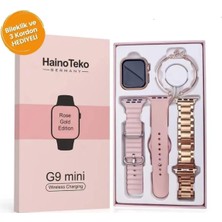 Normadia Mini Akıllı Saat G9 Plus 41MM Kadın, Kordon ve Bileklik Hediye