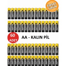 Super Heavy Duty Toplam 60 Adet Özel Pil Paketi - 60 Adet - Aa - Kalın Pil