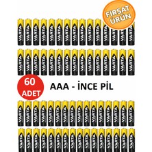 Super Heavy Duty Toplam 60 Adet Özel Pil Paketi - 60 Adet - Aaa - Ince Pil