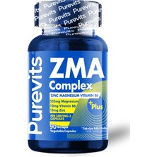Purevits Magnezyum, Çinko, Vitamin B6, 90 Bitkisel Kapsüllü Zma Complex